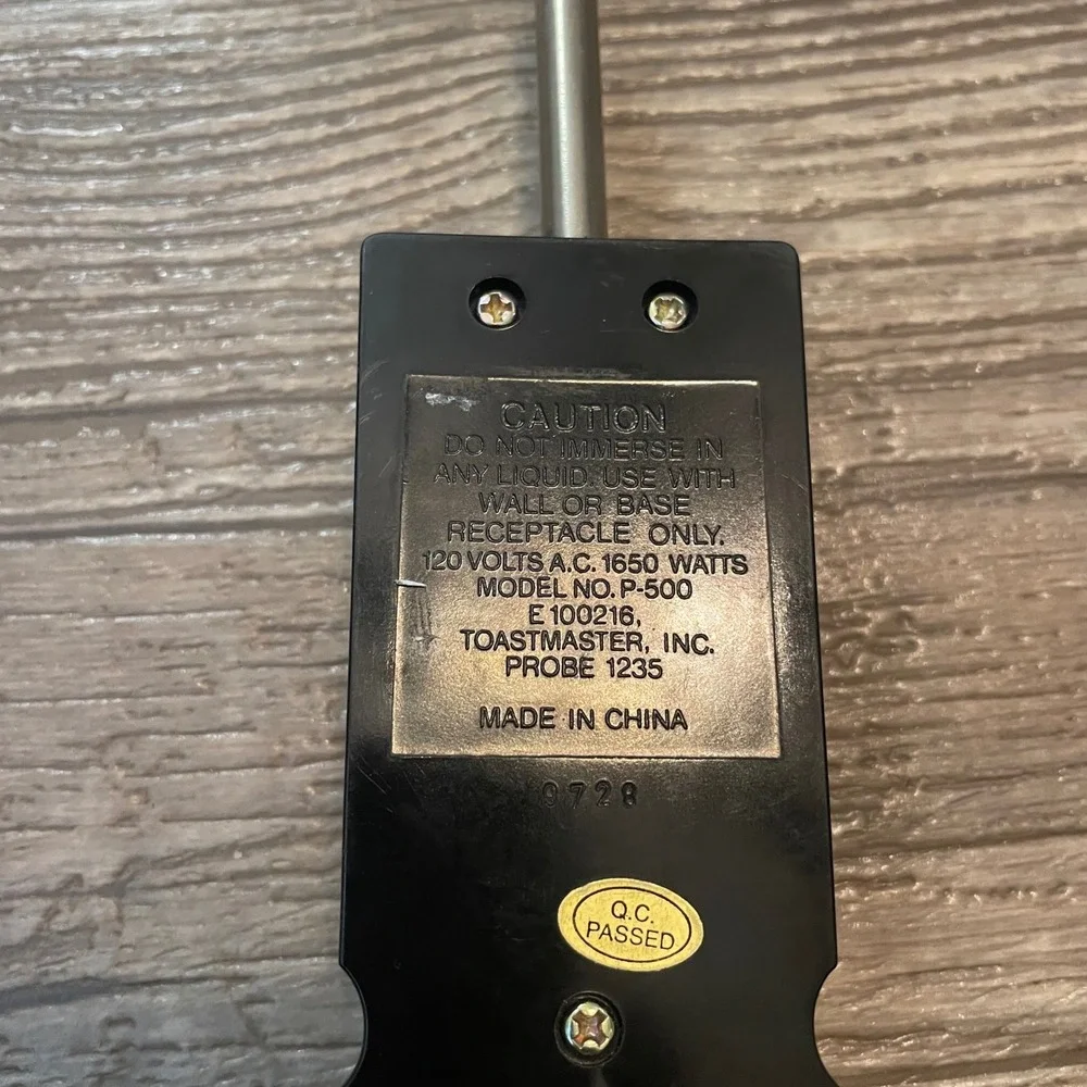 Toastmaster P-500 Electric Skillet‎ Griddle Temperature Control Probe Cord 1650W